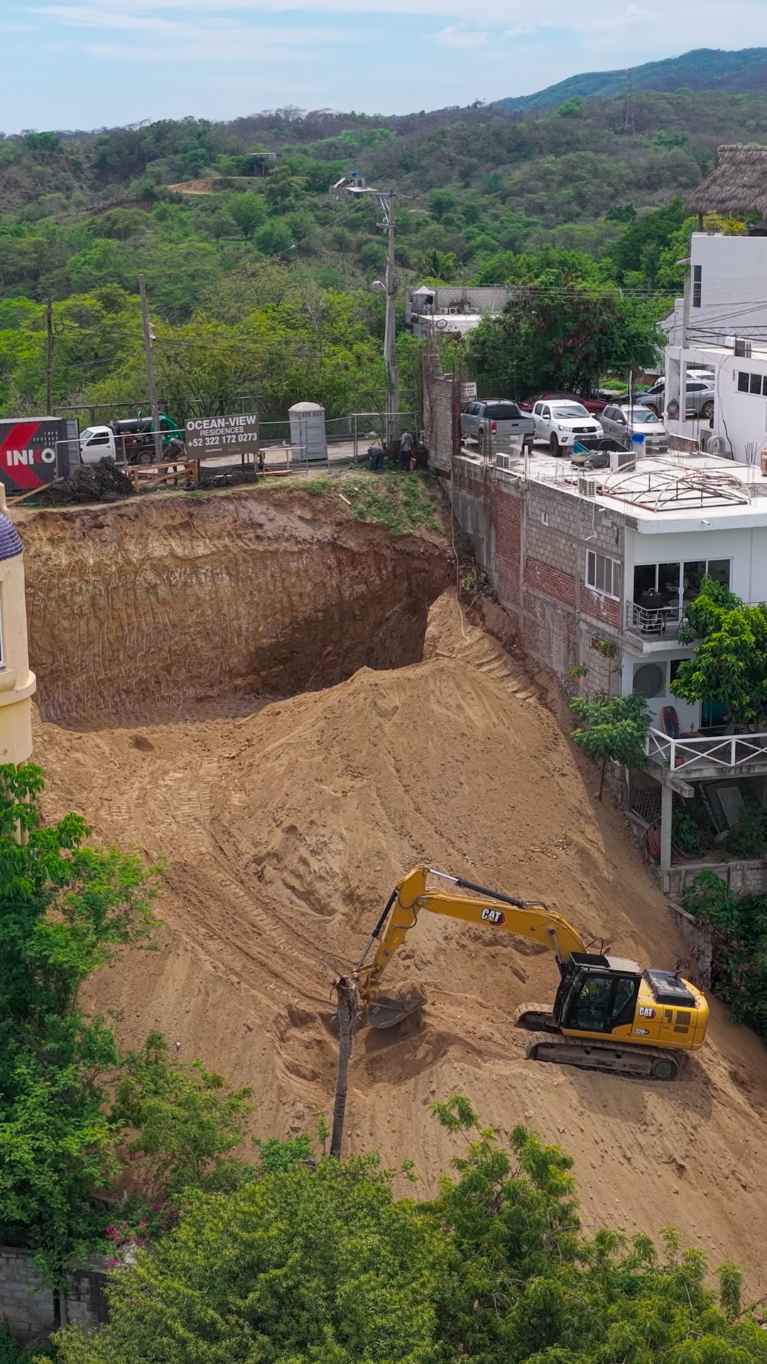 Excavación en el sitio de MONTEMAR